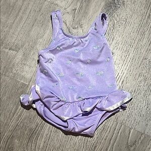 Vintage Osh Kosh Lavender Ruffled Baby Swimsuit